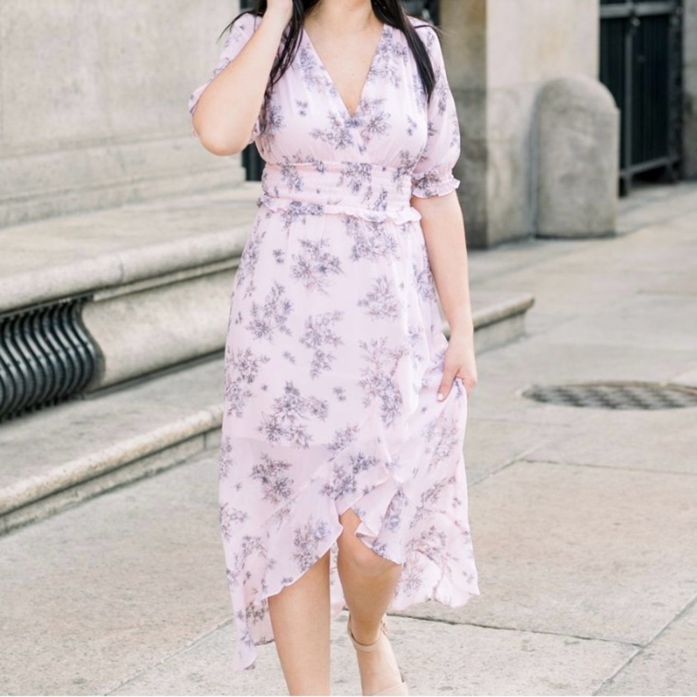 Floral Maxi High Low Dress